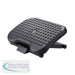 Q-Connect Premium Height Adjustable Footrest with Anti-slip Bumps Black KF17982