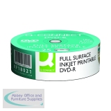 Q-Connect Inkjet Printable DVD-R Discs 16x 4.7GB (Pack of 25) KF18021
