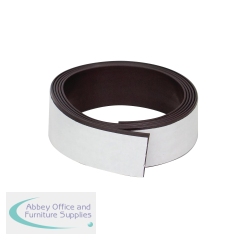 Q-Connect Magnetic Racking Strip White PVC 20mmx1.5mmx5m KF18990