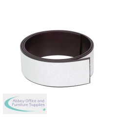 Q-Connect Magnetic Racking Strip White PVC 30mmx1.5mmx5m KF18991