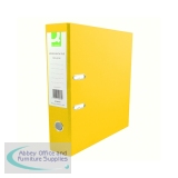 Q-Connect 70mm Lever Arch File Polypropylene A4 Yellow (10 Pack) KF20023
