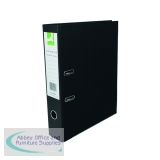 Q-Connect Lever Arch File Paperbacked Foolscap Black (10 Pack) KF20029