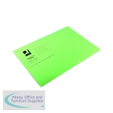 Q-Connect Square Cut Folder Lightweight 180gsm Foolscap Green (Pack of 100) KF26031