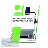 Q-Connect Inkjet Over Head Projector Film (Pack of 50) KF26074