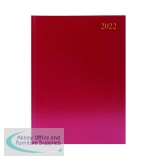 Desk Diary 2 Pages Per Day A4 Burgundy 2022 KF2A4BG22