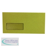Q-Connect DL Envelopes Wallet Window Gummed 70gsm Manilla (1000 Pack) KF3423