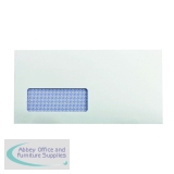Q-Connect DL Envelopes Window Recycled Self Seal 100gsm White (500 Pack) KF3505