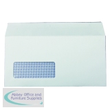 Q-Connect DL Envelopes Window Self Seal 100gsm White (Pack of 1000) 7138