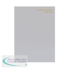5 Star Academic Week To View Diary A4 Silver Grey 26-27 FS668117