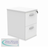 Astin 2 Drawer Filing Cabinet 540x600x710mm Arctic White KF70011