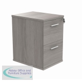 Astin 2 Drawer Filing Cabinet 540x600x710mm Alaskan Grey Oak KF70012