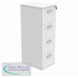 Astin 4 Drawer Filing Cabinet 540x600x1358mm Arctic White KF70015