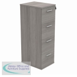 Astin 4 Drawer Filing Cabinet 540x600x1358mm Alaskan Grey Oak KF70016