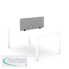 Serrion PET Desk Mounted Straight Top Acoustic Screen 1190x400mm Grey KF70118