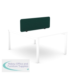 Serrion PET Desk Mounted Straight Top Acoustic Screen 1390x400mm Green KF70123