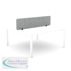 Serrion PET Desk Mounted Straight Top Acoustic Screen 1590x400mm Grey KF70124