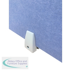 Serrion Desk Edge Clamp Screen Holder for Single PET Desk Mounted Screen White KF70127