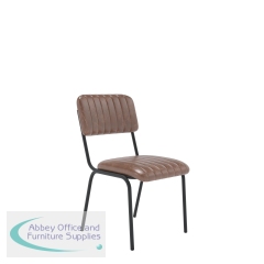Tovi Side Chair Brown with Black Frame KF70144