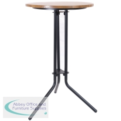 Trine Wooden Top High Table 700x700x1110mm KF70150