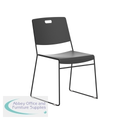Titan Arc High Density Stacker Chair 520x545x805mm Black KF70153