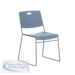 Titan Arc High Density Stacker Chair 520x545x805mm Steel Blue KF70154