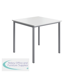 Serrion Multipurpose Table 800x800x730mm White/Silver KF800293