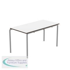 Titan Crush Bent Frame Table 1200x600x640mm White/Grey KF70447