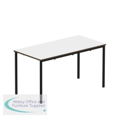 Titan Fully Welded Frame Table 1200x600x640mm White/Black KF70478