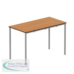 Titan Fully Welded Frame Table 1100x550x590mm Beech/Grey KF70497