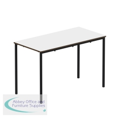 Titan Fully Welded Frame Table 1100x550x590mm White/Black KF70502