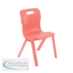 Titan One Piece Classroom Chair Size 5 470x500x770mm Coral KF70514
