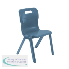 Titan One Piece Classroom Chair Size 5 470x500x770mm Steel Blue KF70515