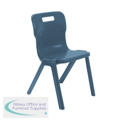 Titan One Piece Classroom Chair Size 6 470x530x805mm Steel Blue KF70520