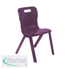 Titan One Piece Classroom Chair Size 6 470x530x805mm Grape KF70521