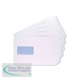 Q-Connect C5 Envelopes Window Pocket Self Seal 100gsm White (Pack of 500) 9007500