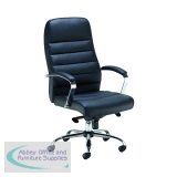 KF71521 - Jemini Ares High Back Executive Chair 690x690x1145-1200mm Leather Look Black KF71521