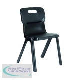 Titan One Piece Classroom Chair 432x408x690mm Charcoal KF72167