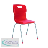 Titan 4 Leg Classroom Chair 438x398x670mm Red KF72179