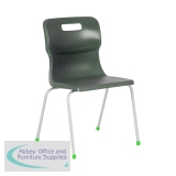 Titan 4 Leg Classroom Chair 497x477x790mm Charcoal KF72192