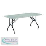 Jemini Rectangular Folding Table 1210x600x740mm White KF72328