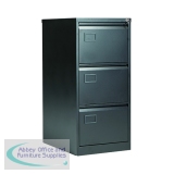 Jemini 3 Drawer Filing Cabinet 470x622x1016mm Black KF72586