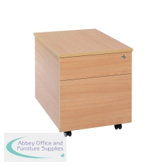 Serrion 2 Drawer Mobile Pedestal 400x500x500mm Ellmau Beech KF73516