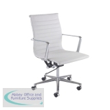 Avior Campania Executive Leather Look Chair White (Pack of 1) KF73891