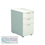 KF74149 - Jemini 3 Drawer Desk High Pedestal 404x600x730mm White KF74149