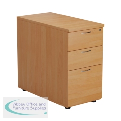 Jemini 3 Drawer Desk High Pedestal 404x800x730mm Beech KF74482