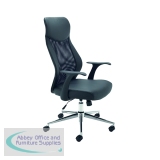 KF74501 - Jemini Tyne High Back Operator Chair 630x650x1110-1205mm Black KF74501