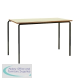 Jemini MDF Edged Classroom Table 1100x550x760mm Beech/Black (Pack of 4) KF74554
