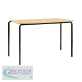 KF74560 - Jemini MDF Edged Classroom Table 1100x550x760mm Beech/Silver (Pack of 4) KF74560