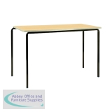 Jemini Polyurethane Edged Class Table 1100x550x710mm Beech/Silver (Pack of 4) KF74570