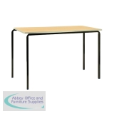 Jemini Polyurethane Edged Class Table 1200x600x710mm Beech/Silver (Pack of 4) KF74571